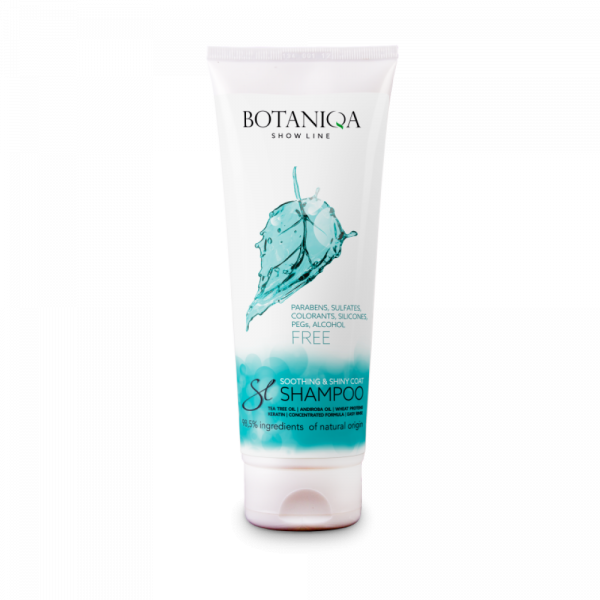 Botaniqa - Show Line Soothing & Shiny Coat Shampoo - szampon łagodzący podrażnienia, nabłyszczający, do wrażliwej skóry, 250 ml
