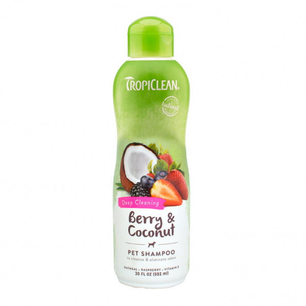 Tropiclean - Berry & Coconut - szampon jagodowo – kokosowy, głęboko oczyszczający dla psa, 355 ml