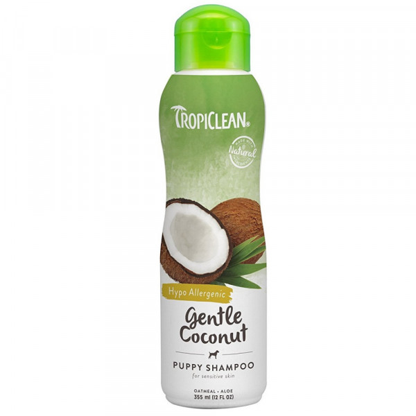 Tropiclean - Gentle Coconut - łagodny szampon kokosowy dla szczeniąt o wrażliwej i skłonnej do alergii skórze, 355 ml