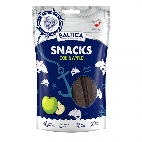 BALTICA Snacks Cod & Apple - przysmaki dla psów polędwica z dorsza z jabłkami - 80g