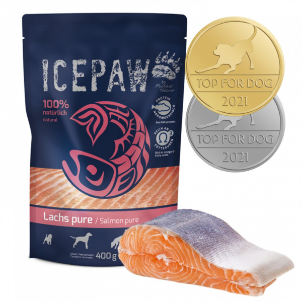 ICEPAW High Premium Salmon Pure - łosoś 100% - pełnoporcjowa, mokra karma dla psów 400g