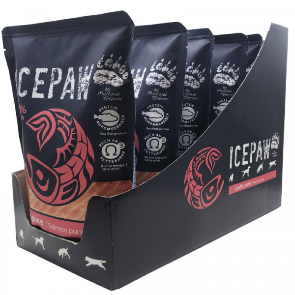 ICEPAW High Premium Salmon Pure - łosoś 100% - pełnoporcjowa, mokra karma dla psów - zestaw 6x400g