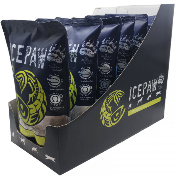 ICEPAW High Premium Omega-3 - makrela i śledź dla psów -  pełnoporcjowa, mokra karma dla psa - zestaw 6x400g