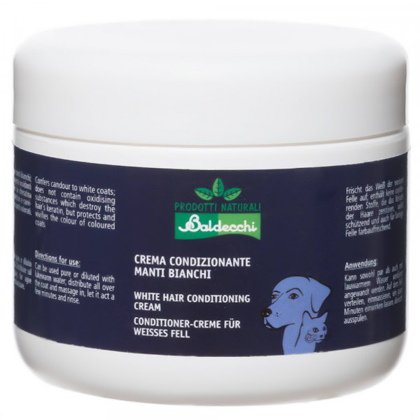 Baldecchi White Hair Conditioning Cream - maska kondycjonująca do białej sierści, z lanoliną i proteinami, koncentrat - 250ml