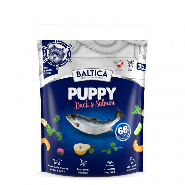BALTICA Puppy Duck with Salmon 1 kg XS/S - karma dla szczeniąt ras małych i miniaturowych z kaczką i łososiem