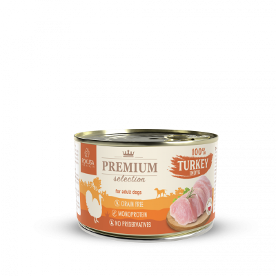 Pokusa Premium Selection Indyk 100% 6x400g - karma mokra dla psa, zestaw