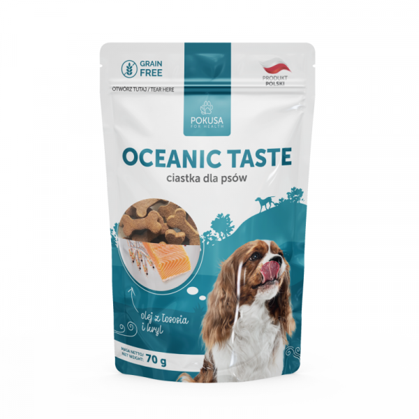 Pokusa Oceanic Taste 70g - ciastka dla psów z krylem i olejem z łososia