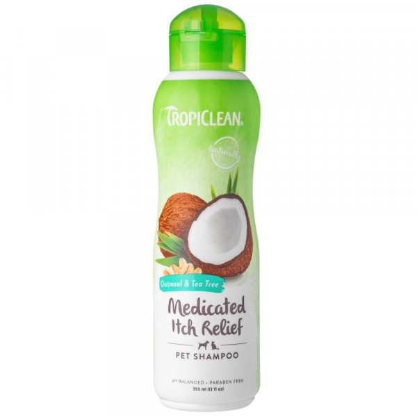 Tropiclean - Oatmeal & Tea Tree - szampon kojący i łagodzący suchą i swędzącą skórę dla psów, 355 ml