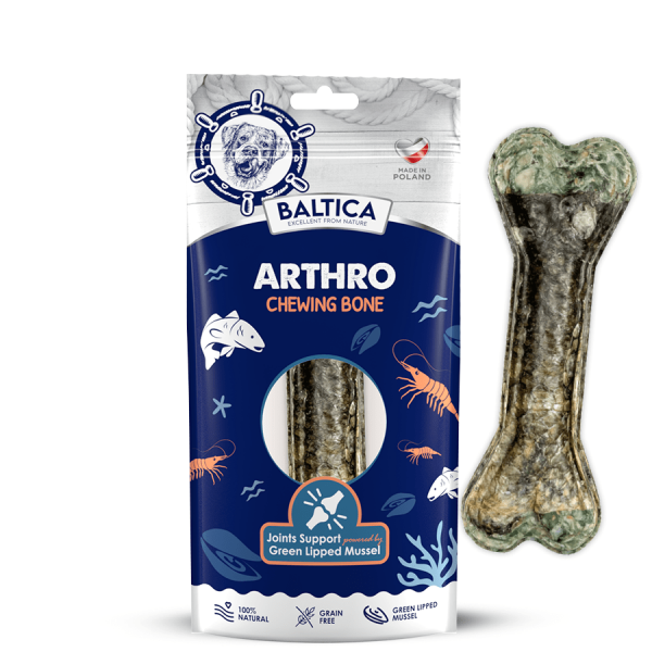 BALTICA Arthro Chewing Bone - rybny gryzak dla psów wspomagający stawy, łosoś i kryl - 1 sztuka