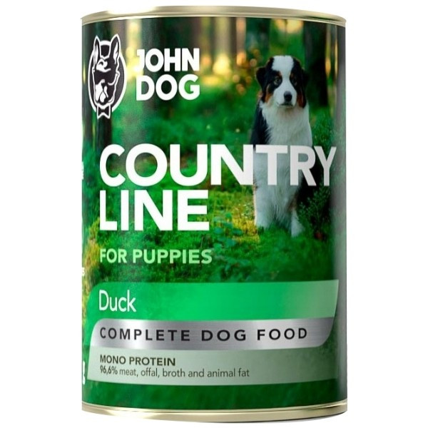 John Dog Country Line Kaczka Junior 400g - pełnoporcjowa karma mokra dla szczeniąt