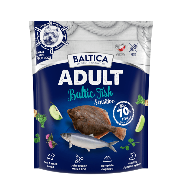 Baltica Adult Sensitive Baltic Fish 1 kg  XS/S - karma z rybami bałtyckimi dla psów małych ras