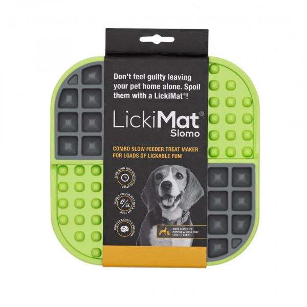 LickiMat SLOMO- mata do lizania dla psa - zielona, twarda