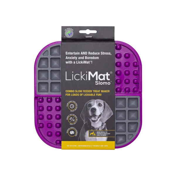 LickiMat SLOMO- mata do lizania dla psa - fioletowa, twarda