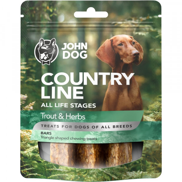 John Dog Country Line Bar - Batony z Pstrągiem i Ziołami 120g 3 szt.