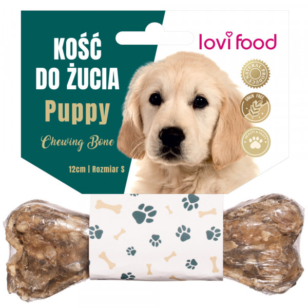 Lovi Food Puppy Chewing Bone S - kość do żucia dla szczeniaka, ze żwaczami 12 cm