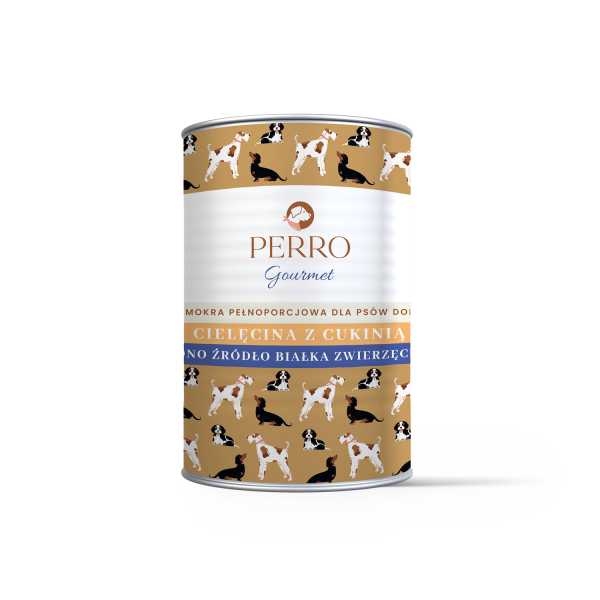 PERRO Gourmet Cielęcina z cukinią 400g - monobiałkowa formuła dla psów dorosłych