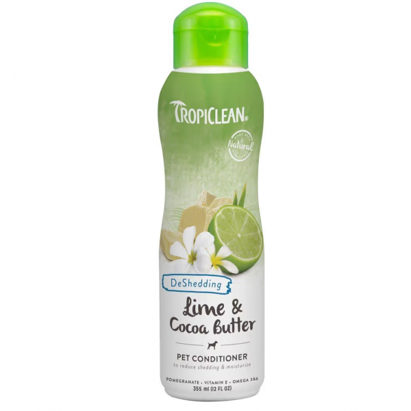 Tropiclean - Lime & Cocoa Butter - odżywka zmniejszająca wypadanie sierści, ułatwiająca rozczesywanie, 355 ml