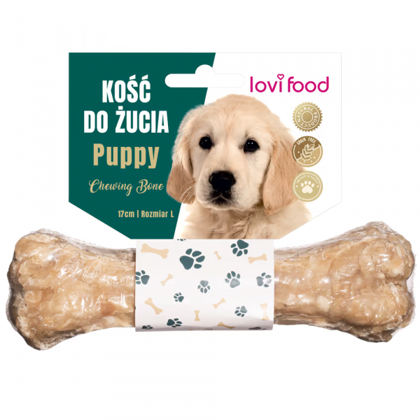 Lovi Food Puppy Chewing Bone L - kość do żucia dla szczeniaka, ze żwaczami 17 cm