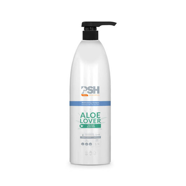 PSH Aloe Lover - szampon intensywnie nawilżający do długiej lub gęstej sierści, z aloesem, koncentrat 1:4 - 1L