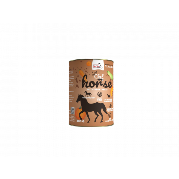 Syta Micha Koń z warzywami 400g - monoproteinowa, mokra karma bezzbożowa dla dorosłych psów