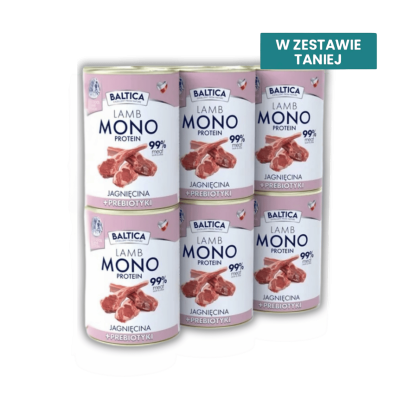 Baltica - Mono Lamb - zestaw 6 x 400g - Jagnięcina z prebiotykami