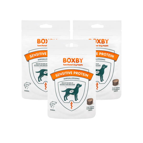 Boxby - zestaw 3x100g - Functional Sensitive protein / Prawidłowe trawienie