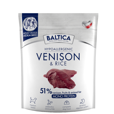 Baltica - ADULT Venison & rice / Dziczyzna z ryżem M 1kg
