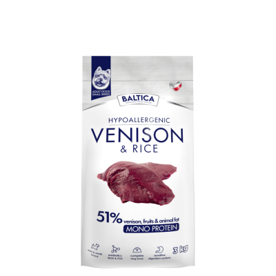 Baltica - ADULT Venison & rice / Dziczyzna z ryżem S 3kg