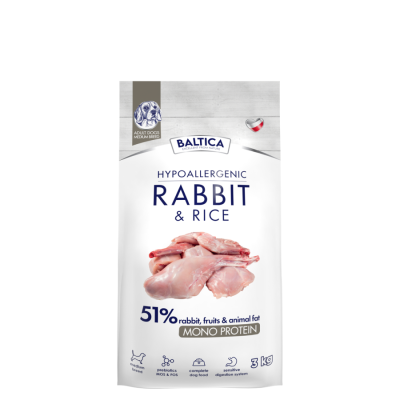 Baltica - ADULT Rabbit & Rice / Królik z ryżem M 3kg