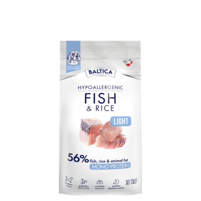 Baltica - ADULT Fish & Rice Light  Ryba z ryżem M 3kg