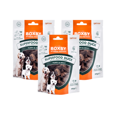 Boxby - zestaw 3x120g - Superfood Duck Pea Cranberry