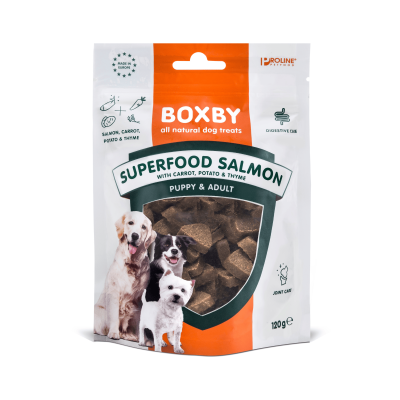 Boxby - zestaw 3x120g - Superfood Salmon-Carrot-Thyme