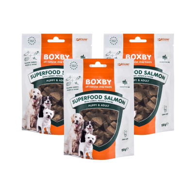 Boxby - zestaw 3x120g - Superfood Salmon-Carrot-Thyme