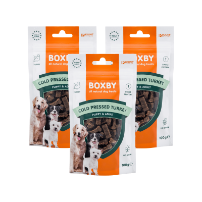 Boxby - zestaw 3x100g - Cold Pressed Turkey
