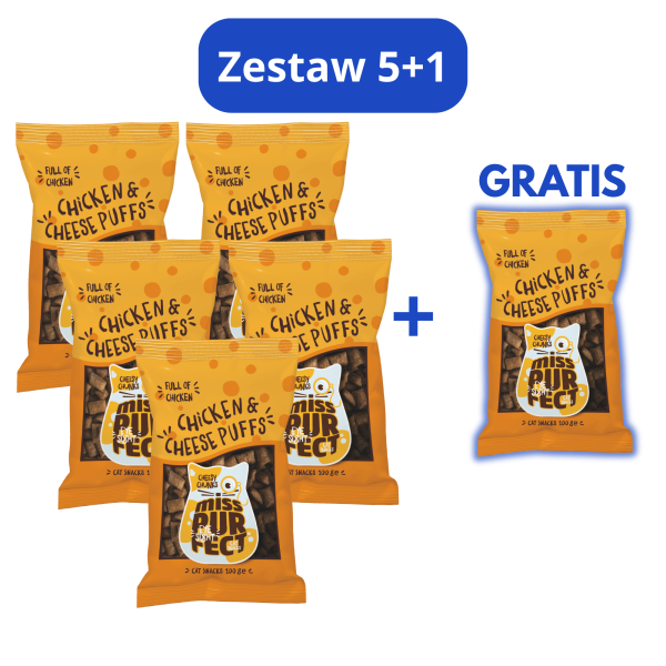 Miss Purfect - zestaw 6x100g - Chicken & Cheese pillow