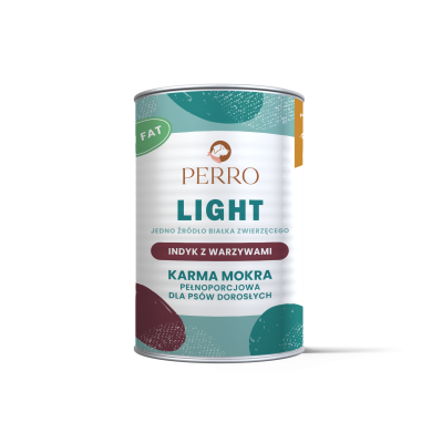 Perro - zestaw 6x400g - Indyk z warzywami Light – monobiałkowa