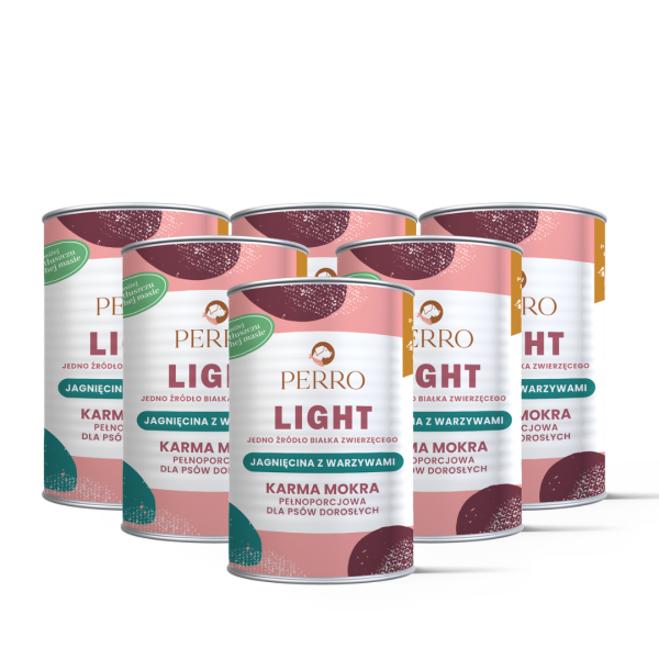 Perro - zestaw 6x400g - Jagnięcina z warzywami Light – monobiałkowa