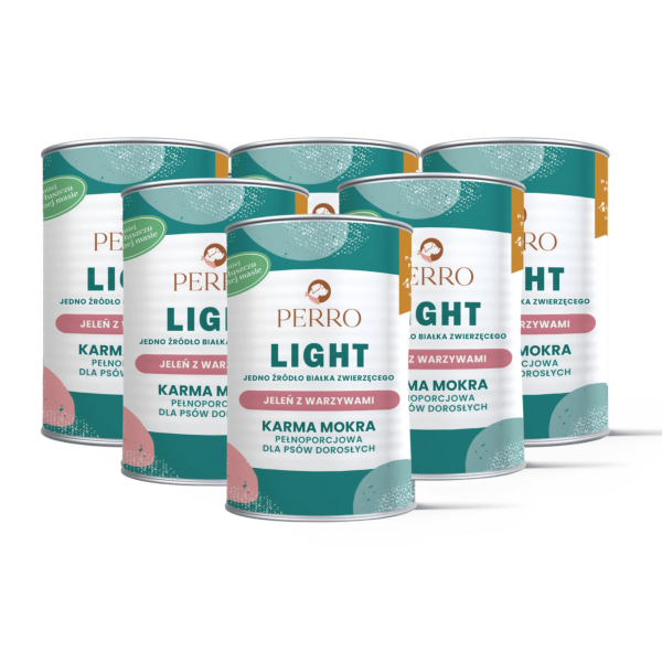 Perro - zestaw 6x400g - Jeleń z warzywami LIGHT – monobiałkowa