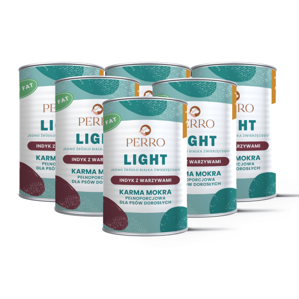Perro - zestaw 6x400g - Indyk z warzywami Light – monobiałkowa