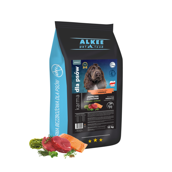 ALKEE - Jagnięcina z łososiem algami i ziołami 12 kg