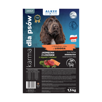 ALKEE - Jagnięcina z łososiem algami i ziołami 1,5 kg