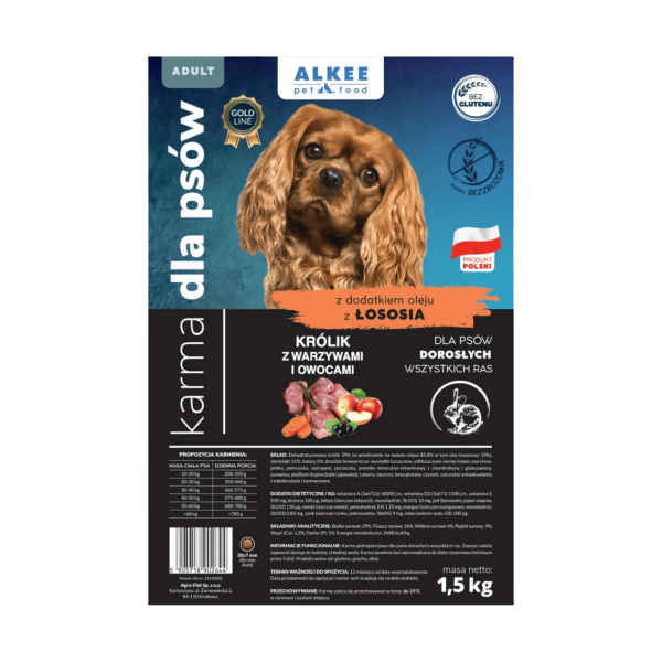 ALKEE - Królik z warzywami i owocami 1,5 kg