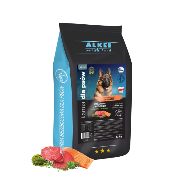ALKEE - Wołowina z łososiem 12kg