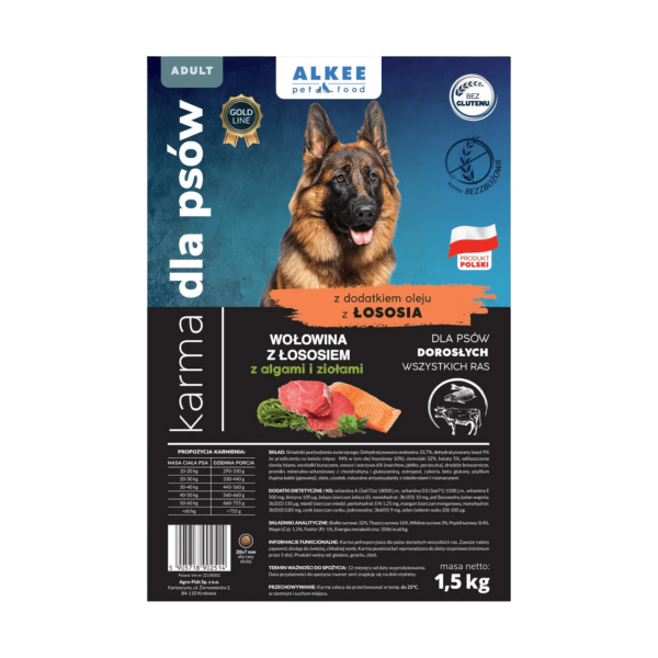 ALKEE - Wołowina z łososiem 1,5kg