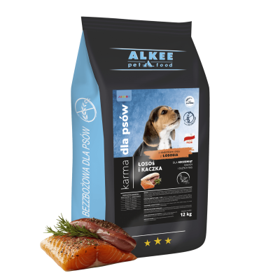 ALKEE - Szczeniak - Łosoś i kaczka 12 kg