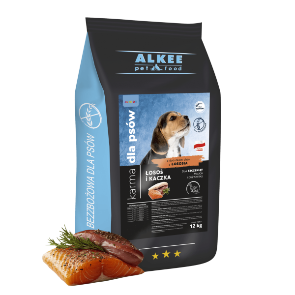 ALKEE - Szczeniak - Łosoś i kaczka 12 kg