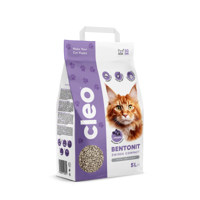 CLEO - zestaw 3x5L - Żwirek bentonitowy COMPACT lawenda