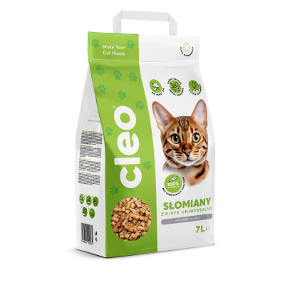 CLEO - zestaw 3x7L - Żwirek słomiany