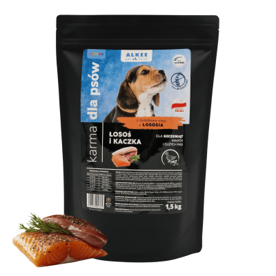 ALKEE - Szczeniak - Łosoś i kaczka 1,5kg