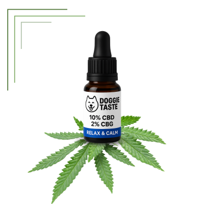 DoggieTaste – Olejek CBD+CBG dla dużych psów 10ml